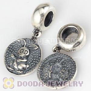 Sterling Silver Chinese Zodiac Rabbit Dangle Charm Bead Wholesale