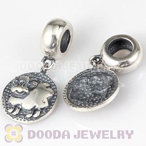 Sterling Silver Chinese Zodiac Sheep Dangle Charm Bead Wholesale