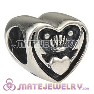 Wholesale Sterling Silver European Celtic Friendship Heart Claddagh Beads