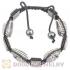 Handmade Pave Crystal Square Alloy Bracelets With Skull Bead