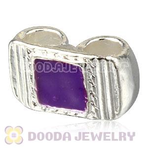 Wholesale Silver Plated Charm Jewelry European Double Hole Beads