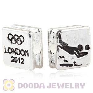 London 2012 Olympics Beach Volleyball Square Alloy Beads Wholesale