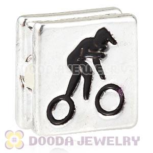 London 2012 Olympics Cycling BMX Square Alloy Beads Wholesale