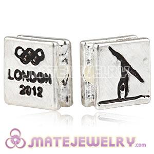 Wholesale London 2012 Olympics Gymnastics Artistic Square Alloy Beads 