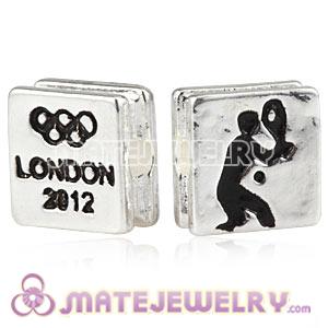 Wholesale London 2012 Olympics Tennis Square Alloy Beads 