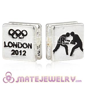 Wholesale London 2012 Olympics Wrestling Square Alloy Beads 