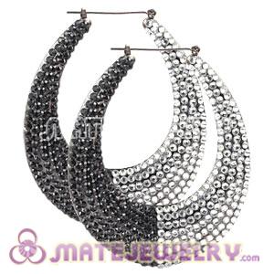 76X90mm Basketball Wives Bamboo Crystal Water Drop Earrings