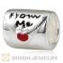 Sterling Silver European Love Letter With Red Enamel Beads Wholesale