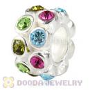  925 Sterling Silver Charm Beads With Austrian Crystal Wholesale 