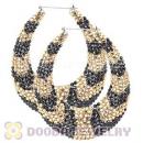 Cheap 76X90mm Basketball Wives Bamboo Crystal Water Drop Earrings 