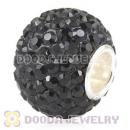 10X13 Big Charm Beads With 130pcs Jet Austrian Crystal 925 Silver Core