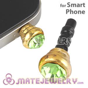 Anti Dust Earphone Jack Plug Accessory With Lime Crystal For Smart Phone 
