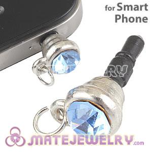 Wholesale Earphone Jack Plug Accessory With Blue Crystal For Smart Phone 