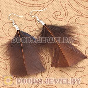 Fashion Grizzly Bohemian Feather Earrings With Alloy Fishhook Wholesale