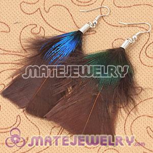 Fashion Grizzly BOHO Feather Earrings With Alloy Fishhook 