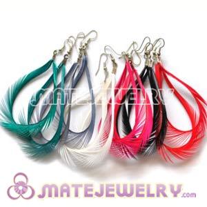 120 Pair Per Bag Mix Color Natural Feather Earrings Wholesale  