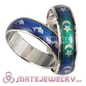 Wholesale Mix Size Unisex Silver Plated Change Color Finger Ring With Many Styles Design 