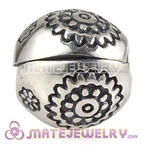European Style 925 Sterling Silver Midnight Bloom Clip Beads 