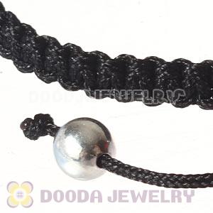 Fashion Sterling Silver Skull Head Charms Macrame Bracelets Wholesale