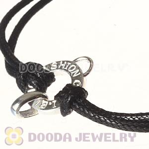 Fashion Black Sterling Silver Tscharms Club Bracelets Wholesale