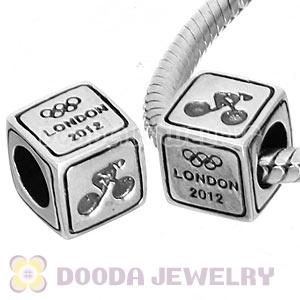 Sterling Silver European Cycling Track Beads London 2012 Olympics Charms