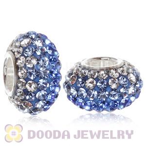 European silver beads with 90 crystal rhinestones Austrian crystal European bead