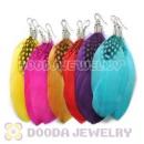 120 Pair Per Bag Mix Color Long Fashion Jewelry Feather Earrings Wholesale