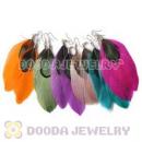 120 Pair Per Bag Mix Color Long Fashion Jewelry Feather Earrings Wholesale