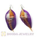 120 Pair Per Bag Multi Coloured Cheap Long Feather Earrings Wholesale