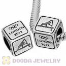 Sterling Silver European Canoe Sprint Beads London 2012 Olympics Charms