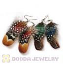 120 Pair Per Bag Multi Coloured Cheap Long Feather Earrings Wholesale