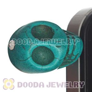 Wholesale iPhone Earphone Jack Plug With Turquoise Skull Charm