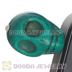 Wholesale iPhone Earphone Jack Plug With Turquoise Skull Charm