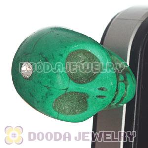 Wholesale iPhone Earphone Jack Plug With Turquoise Skull Charm