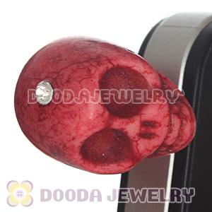 Wholesale iPhone Earphone Jack Plug With Turquoise Skull Charm
