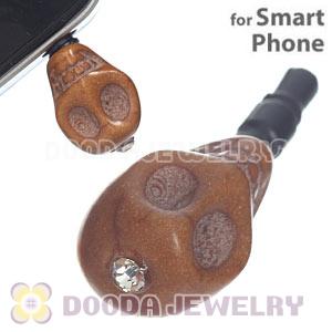 11×12mm Turquoise Skull Earphone Jack Plug For iPhone Wholesale