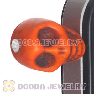 Wholesale iPhone Earphone Jack Plug With Turquoise Skull Charm