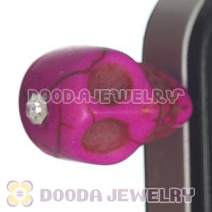 Wholesale iPhone Earphone Jack Plug With Turquoise Skull Charm