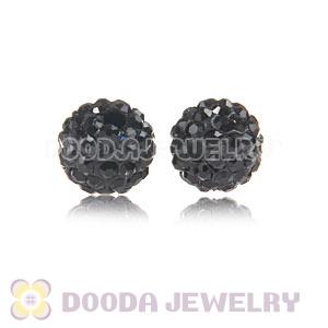 Cheap Price 8mm Handmade Pave Black Crystal Beads Wholesale 