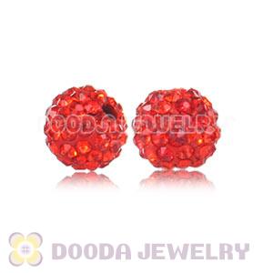 Cheap Price 8mm Handmade Pave Red Crystal Beads Wholesale 