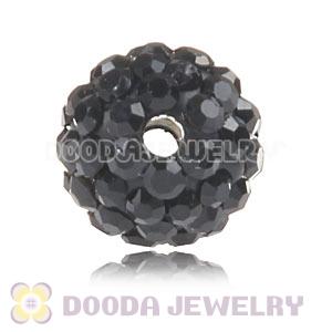 Cheap Price 10mm Handmade Pave Black Crystal Beads Wholesale 