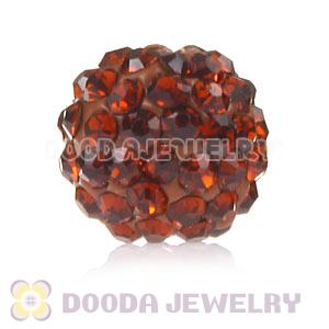 Cheap Price 10mm Handmade Pave Champagne Crystal Beads Wholesale 