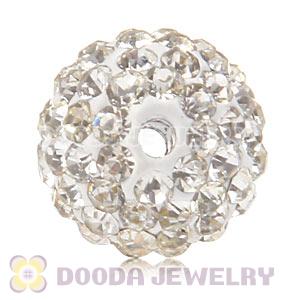 Cheap Price 12mm Handmade Pave White Crystal Beads Wholesale 