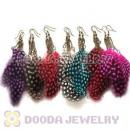 120 Pair Per Bag Multi Coloured Cheap Long Feather Earrings Wholesale