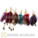 120 Pair Per Bag Multi Coloured Cheap Long Feather Earrings Wholesale