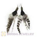 120 Pair Per Bag Multi Coloured Cheap Long Feather Earrings Wholesale