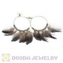 120 Pair Per Bag Multi Coloured Cheap Long Feather Earrings Wholesale