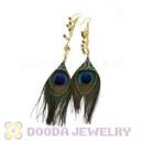 120 Pair Per Bag Multi Coloured Cheap Long Peacock Feather Earrings Wholesale