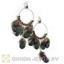 120 Pair Per Bag Multi Coloured Cheap Long Feather Earrings Wholesale