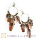 120 Pair Per Bag Multi Coloured Cheap Long Feather Earrings Wholesale